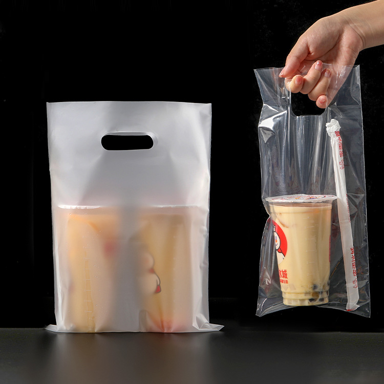 clear plastic bag with handle