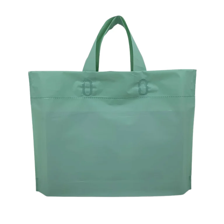 Plastic Tote Bags with Soft Loop Handles