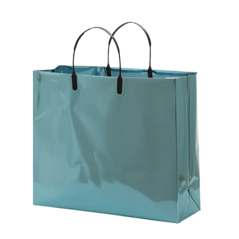 Custom Plastic Tote Bags Die Cut and Soft Loop