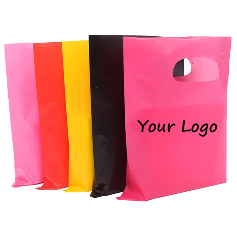 Custom Clear Plastic Bags with Handles Ideal for Shopping