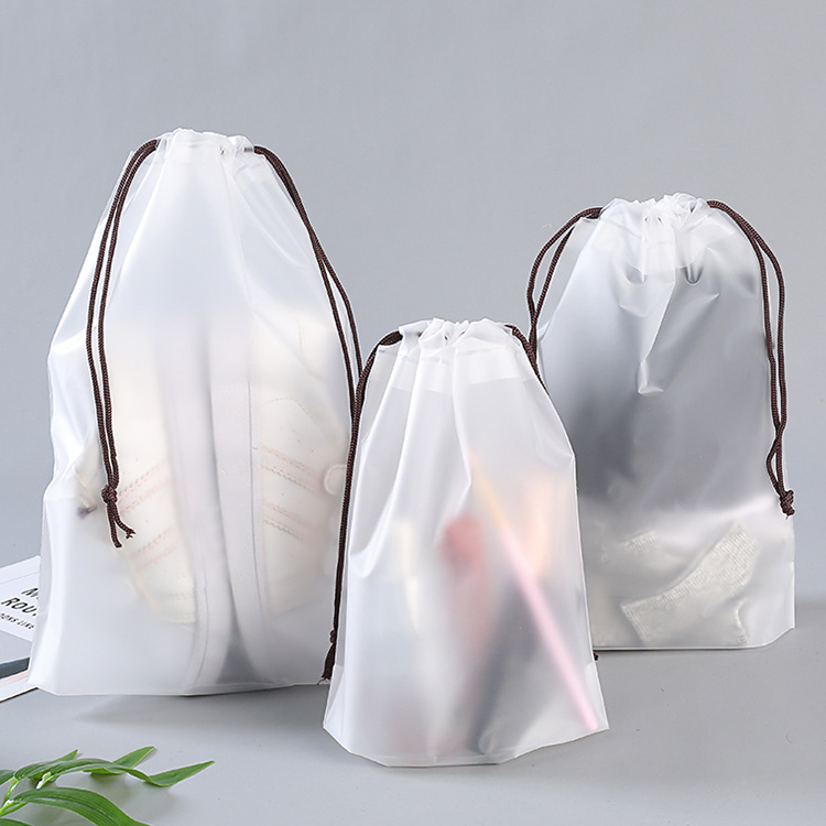 clear drawstring bags